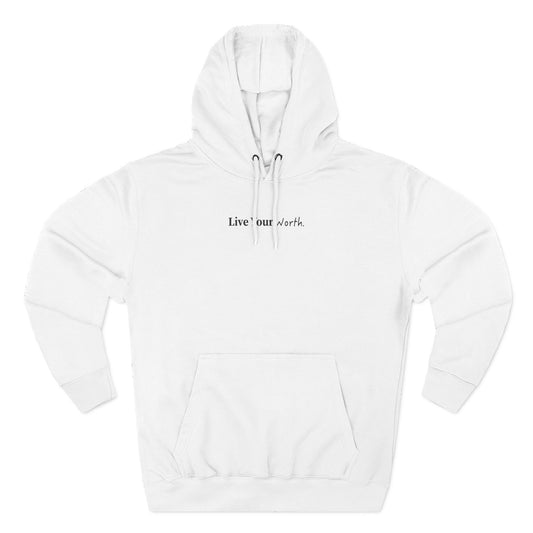 Live Your Worth Hoodie - Black Logo