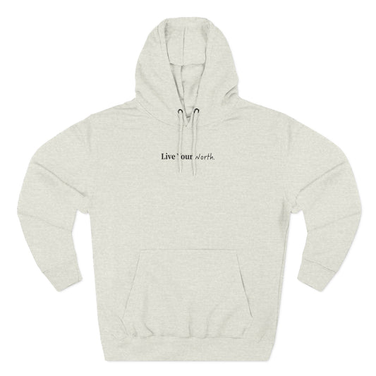 Live Your Worth Hoodie - Black Logo